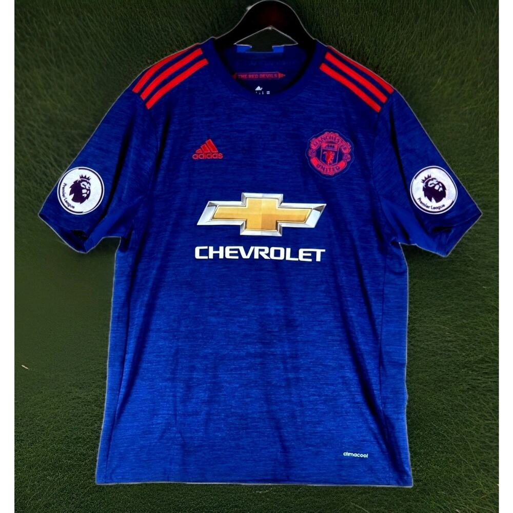 Adidas Climacool Manchester United Premier League Jersey Red Devils Pogba 6 Med